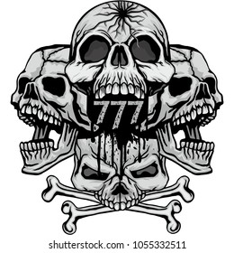 Gothic coat of arms with skull, grunge vintage design t shirts
