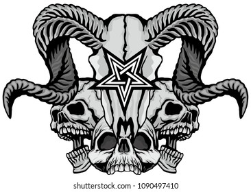 Gothic coat of arms with skull, grunge vintage design t shirts
