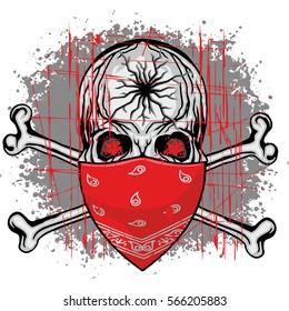 Gothic coat of arms with skull, grunge vintage design t shirts