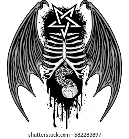 Gothic coat of arms with skull, grunge vintage design t shirts