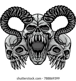 Gothic coat of arms with skull, grunge vintage design t shirts