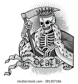 Gothic coat of arms with skull, grunge.vintage design t-shirts