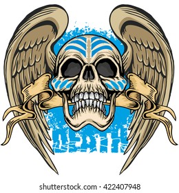 Gothic coat of arms with skull, grunge.vintage design t-shirts
