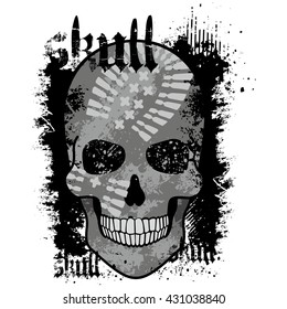 Gothic coat of arms with skull, grunge.vintage design t-shirts
