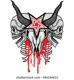 Gothic coat of arms with skull, grunge.vintage design t-shirts