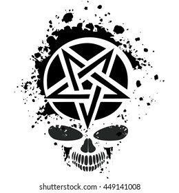 Gothic coat of arms with skull, grunge.vintage design t-shirts
