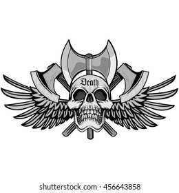 Gothic coat of arms with skull, grunge.vintage design t-shirts