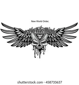Gothic coat of arms with skull, grunge.vintage design t-shirts