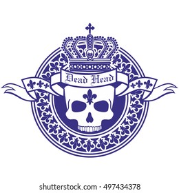 Gothic coat of arms with skull, grunge.vintage design t-shirts