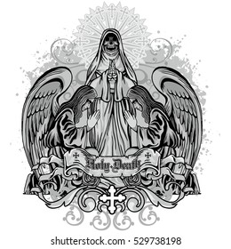 Gothic coat of arms with skull, grunge.vintage design t-shirts