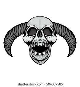 Gothic coat of arms with skull and horns, grunge.vintage design t-shirts