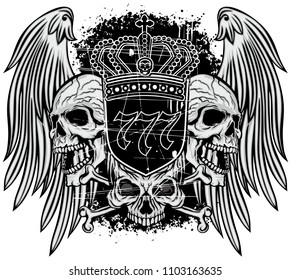 Vintage Motorcycle Label Skull Indian Motorbike Stock Vector (Royalty ...