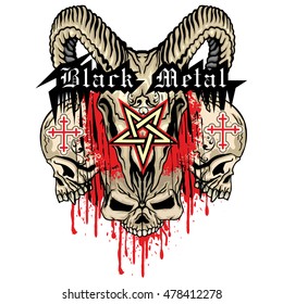 Gothic coat of arms with skull.vintage design t-shirts
