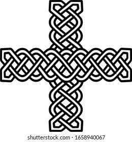 Gothic cross line art logo icon