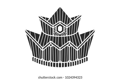 Gothic crown with eye made of precious stone
