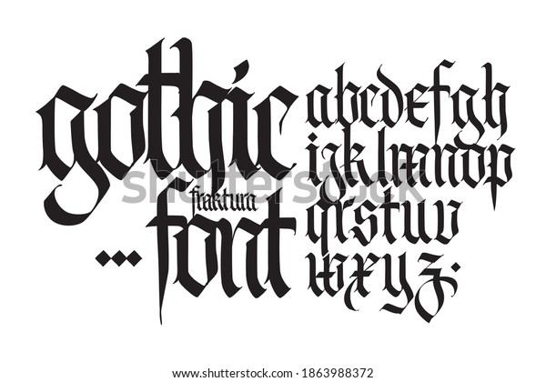 historical calligraphy latin alphabet gothic