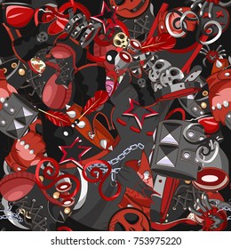 Gothic fashion vector pattern