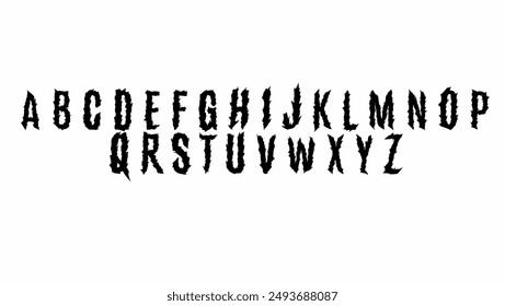 Gothic font, medieval dark y2k alphabet, letter typography print, dark vintage scary typeface. handwritten graffiti, hardcore calligraphy. Gothic font design