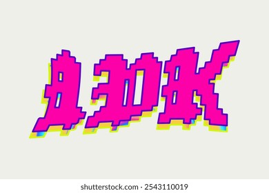 Gothic font With Pixel effects Vector Design and Graphics For Tshirt print, posters, streetwear, hoodies, and, other creative use
