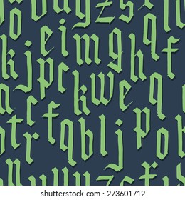 Gothic font. Seamless vector wallpaper