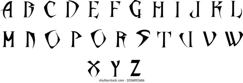 Gothic Font - Stylized vector alphabet