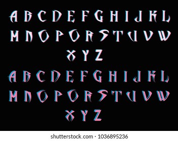 Gothic Font - Stylized vector alphabet - Fairy font