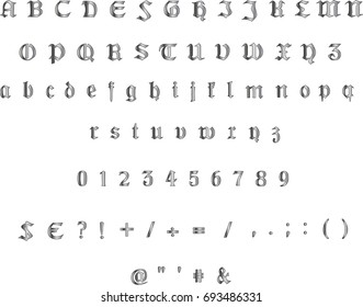 Gothic Font - Typewriter font in vintage style 