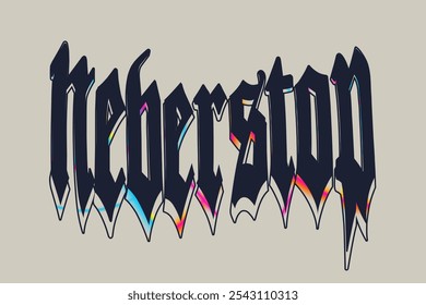Gothic Font Typography Vector Design and Graphics For Tshirt print, posters, streetwear, hoodies, and, other creative use