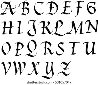 Gothic Font Vector Stock Vector (Royalty Free) 531057049 | Shutterstock