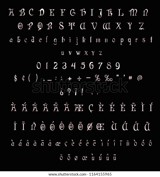 Gothic Font Vector Set Stock Vector Royalty Free