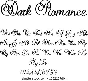 Gothic font - Vintage decorative vector alphabet