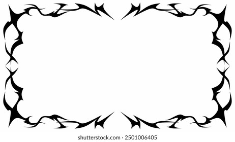 Marco gótico Ilustración vectorial en blanco y negro