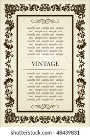 Gothic frame decorative. Vector illustration