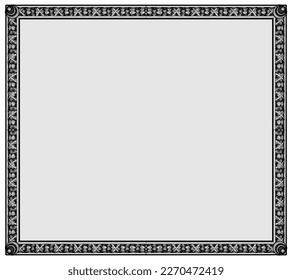 Gothic Frame Vector 06. Illustration Isolated On White Background. A Vector Illustration Of A Gothic Vintage Retro Frame Background.