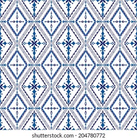 Gothic geometric vector seamless pattern with rhombuses for Wallpaper and wrappers