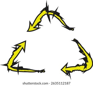 Gothic Graffiti Arrow Sketch Grunge Pencil Textures Doodle Lines Vector hand drawn for presentation and Creative Design Projects