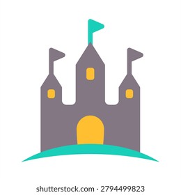 Gothic Icon - Flat Color Icons For Building Architectural and Designs
