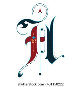  Gothic initial H
