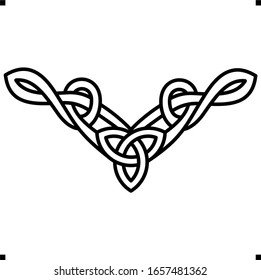 Gothic knot divider line art icon