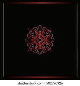Gothic lace tattoo. Celtic weave The circular embossed pattern. Mandala. Round Ornament in the frame