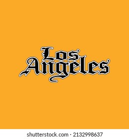 Gothic Letters Writing Los Angeles Vector Stock Vector (Royalty Free ...