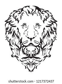 gothic lion head. vector image for logo or illustration