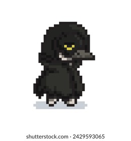 gothic masked, pixel art character