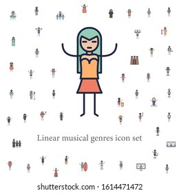 gothic musician icon. musical genres icons universal set for web and mobile