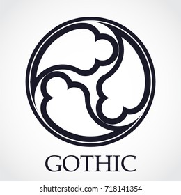 gothic ornamental circle symbol