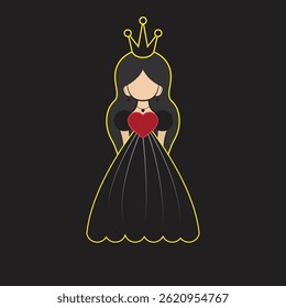 gothic princess vector flat design