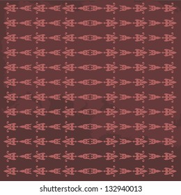 Gothic Renaissance maroon symmetry pattern