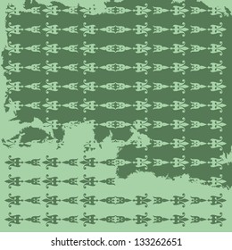 Gothic Renaissance symmetry pattern Green mint color