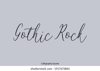 Rock Gótico Bella Tipografía Cursiva En Fondo Gris