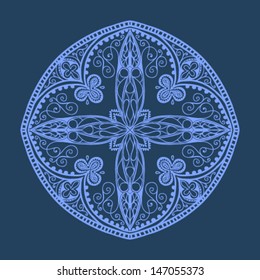 Gothic rosette had drawn ornament